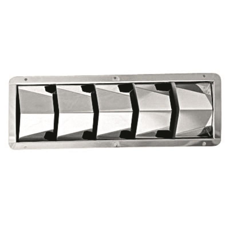PLASTIMO LOUVER RECTANGULAR ST/STEEL 5 SHUTTERS