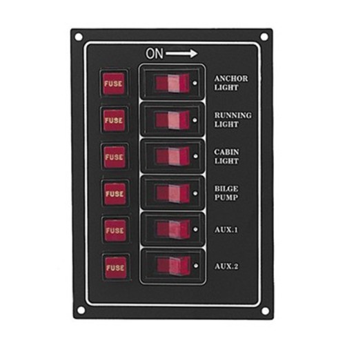PLASTIMO SWITCH PANEL 6 CIRCUIT BREAKER