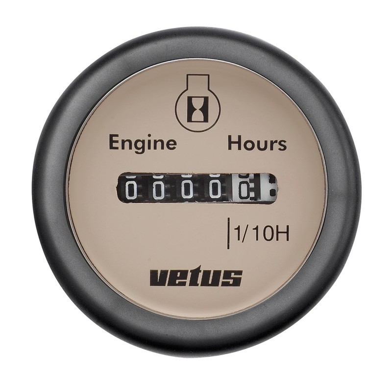 Vetus Betriebsstundenzähler, creme, 12/24 Volt