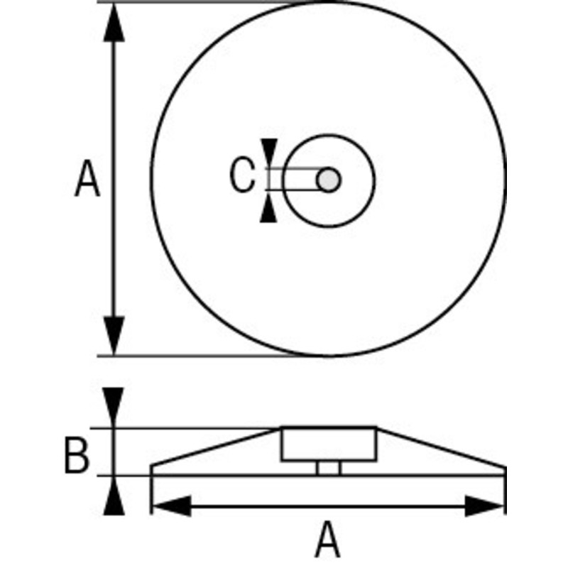 PLASTIMO Disc Anode 125mm, Zink