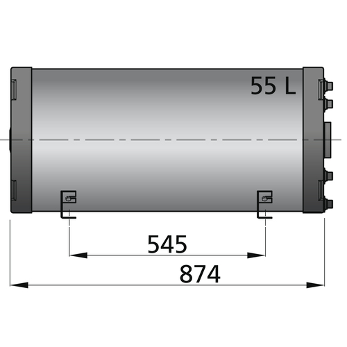 Vetus Warmwasserboiler 55 Ltr. doppelwandig