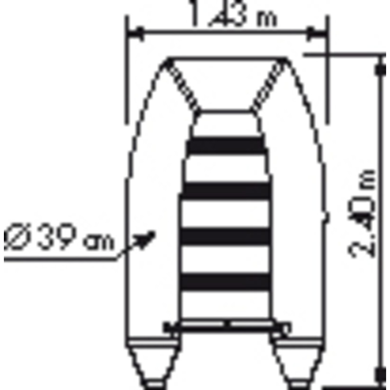 PLASTIMO Schlauchboot RAID II P240SH grau
