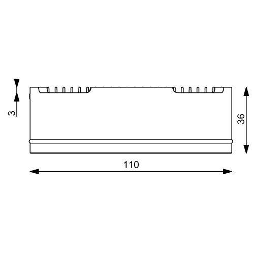 Prebit LED-Anbauleuchte D2-3 Master, chrom-glanz,