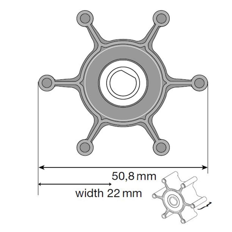 Johnson Impeller für F4 Pumpe, Nitril