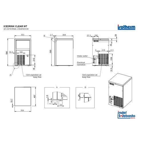Isotherm EIS-GETRÄNKE CLEAR WT 115V/60Hz