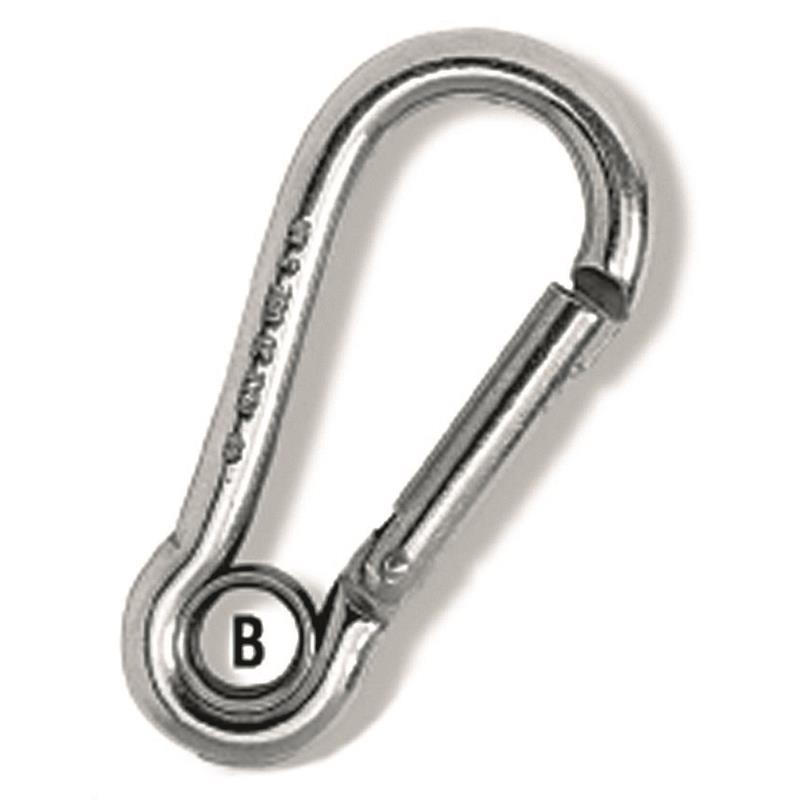 PLASTIMO SNAP HOOK WITH EYE ST/STEEL 120MM