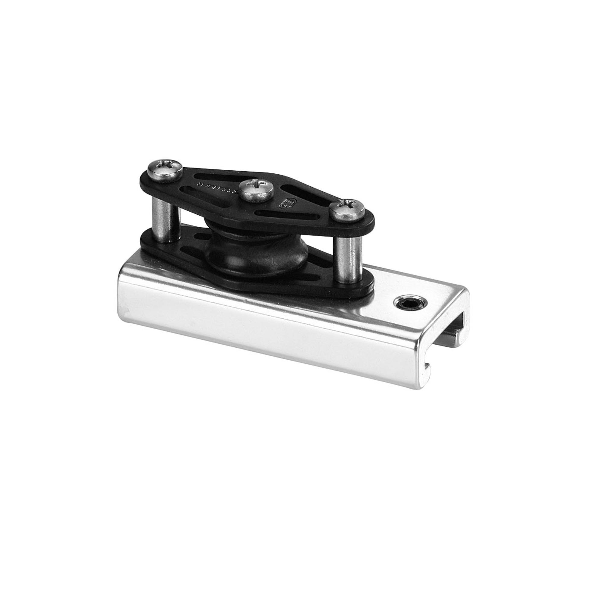 SPRENGER, Endstück zu Genua-Schlitten Cockpitverstellung für 20 x 3 mm Schiene - Liegeblock midi, Gleitlager, für 12 mm Tauwerk