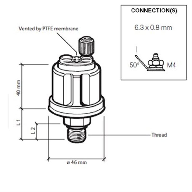 Veratron VDO Öldruck Sensor 10bar/150psi, 1p, 1/8'