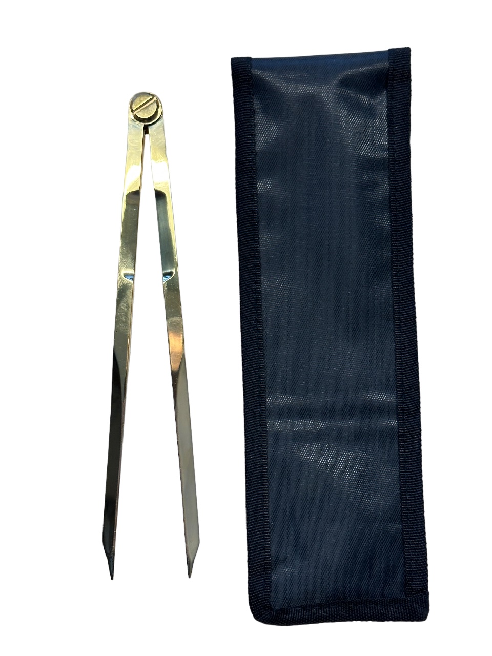 Dreimaster-Bootszubehör, Navigationszirkel, gerade 18 cm  Messing poliert