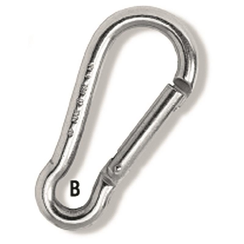 PLASTIMO SNAP HOOK NARROWED ST/STEEL 70MM
