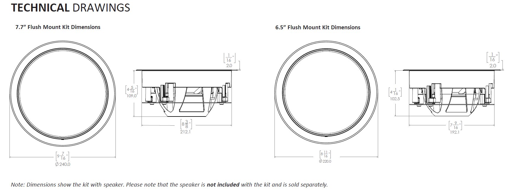 Fusion Signature Flush Mount Kit