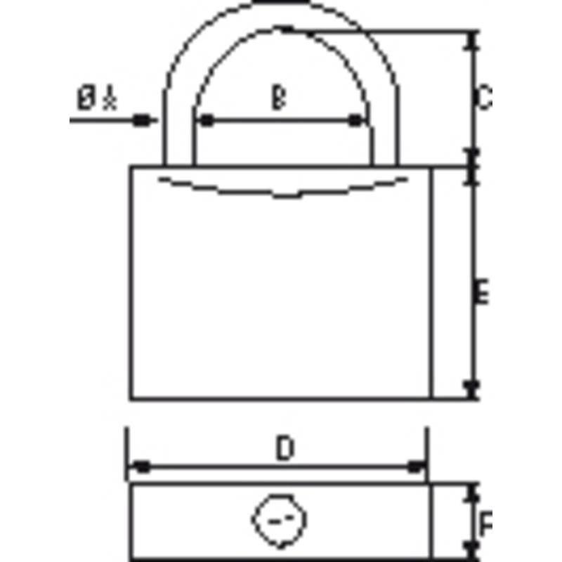 PLASTIMO ST.S PADLOCK 38 MM SHACKLE 60MM