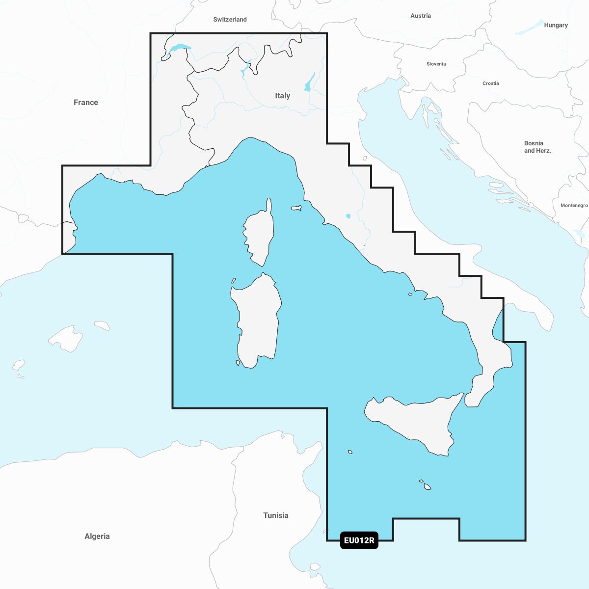 Garmin Navionics+ EU012R Italien Wetsküste, Frabkreich Südküste, Korsika, Sardin...