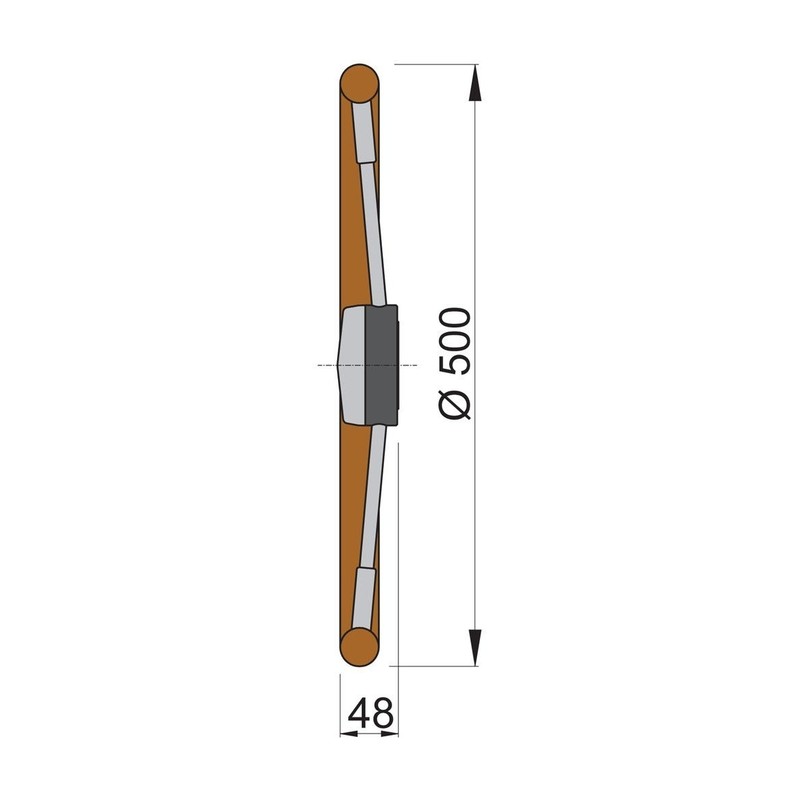 Vetus Steuerrad PRO40T, Teakholz, 50cm
