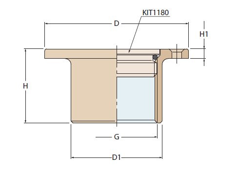 Guidi Inspektionsdeckel Bronze D=3 1/2''