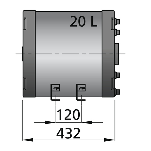 Vetus, Warmwasserboiler, 20 Ltr. doppelwandig