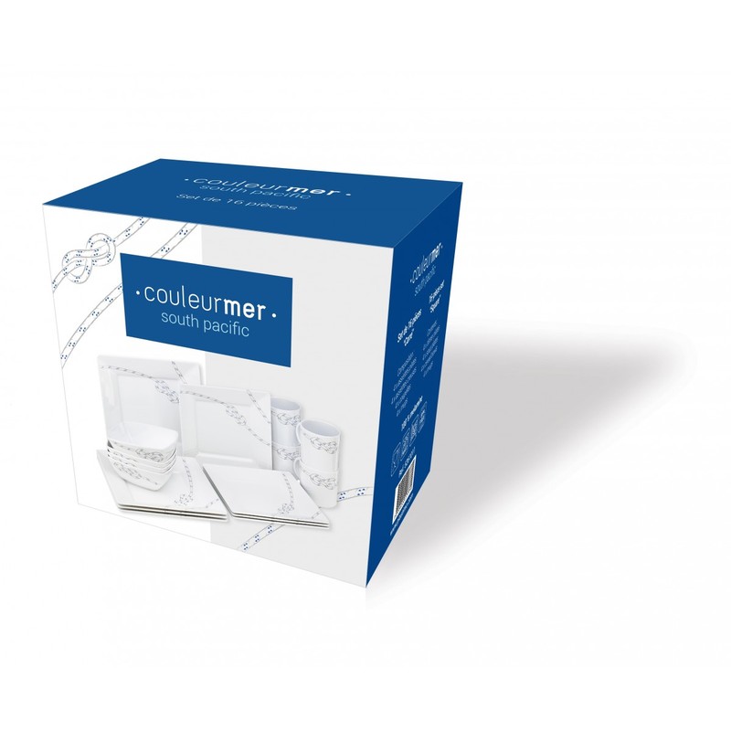 PLASTIMO South Pacific Geschirr 16-tlg. eckig