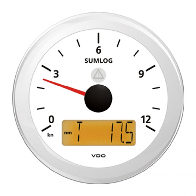 VDO ViewLine Sumlog Speed 12kn Weiß 85mm