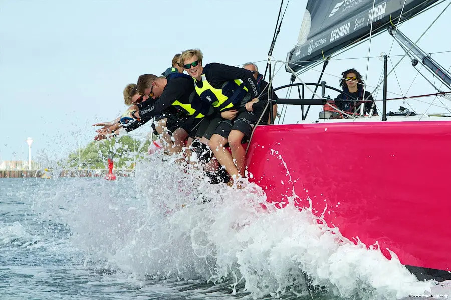 Secumar, Feststoffweste 50 N-Klasse, Jump-Pro, neongelb - dunkelblau