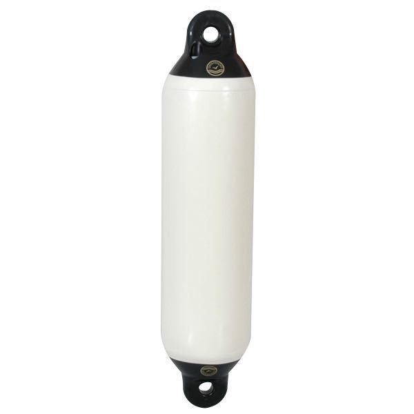 Dan-Fender Langfender weiß mit schwarzer Kappe