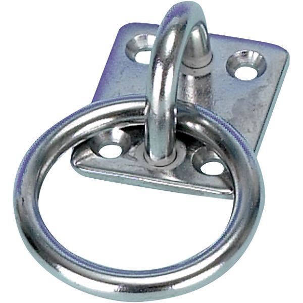 Decksauge rostfreier Stahl L=50mm B=40mm mit Ring  D=8mm ID=50mm