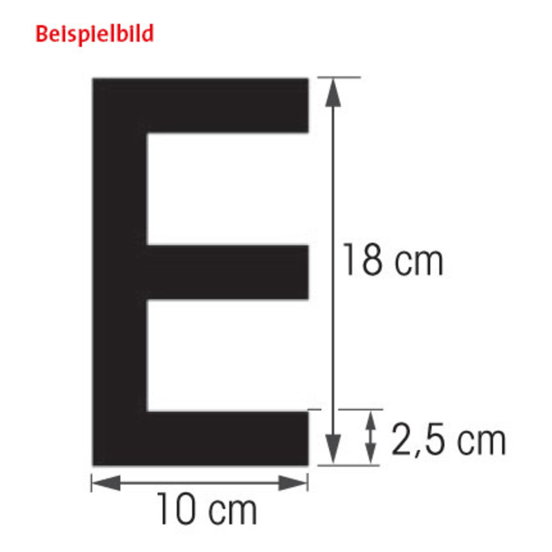 PLASTIMO Buchstabe B, 18 cm, schwarz, RIB