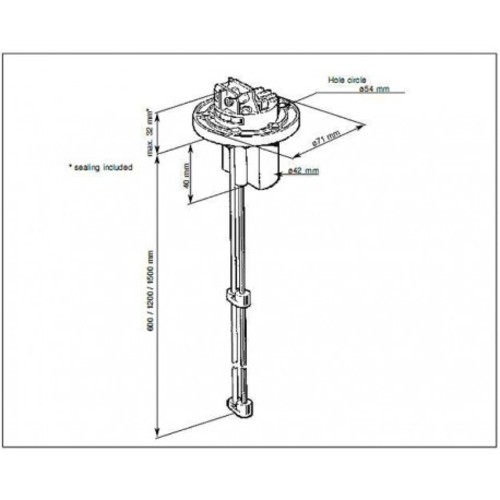 VDO Frischwasserfüllstand-Geber 1200-1500mm