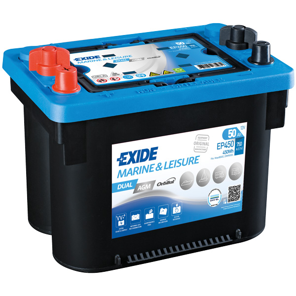 Exide Batterie EP450 50Ah Dual AGM
