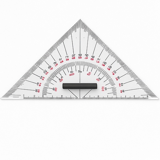 Dreimaster-Bootszubehör, Navigationsbesteck, mit ZIP-Tasche, 27 cm, für Ausbildungszwecke