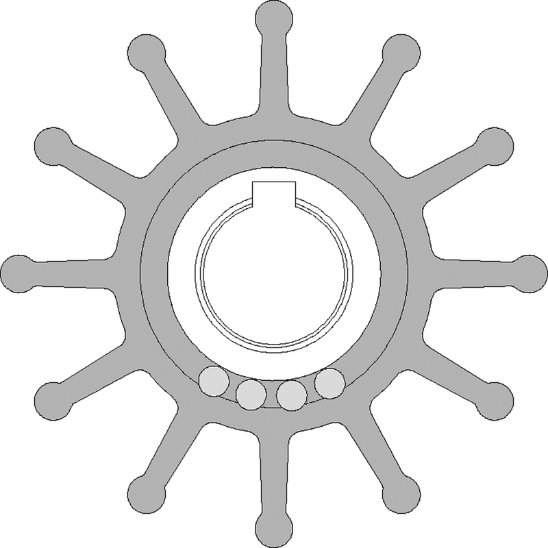 Johnson Impeller Ersatzteilkit MC97/EPDM, 62,3mm