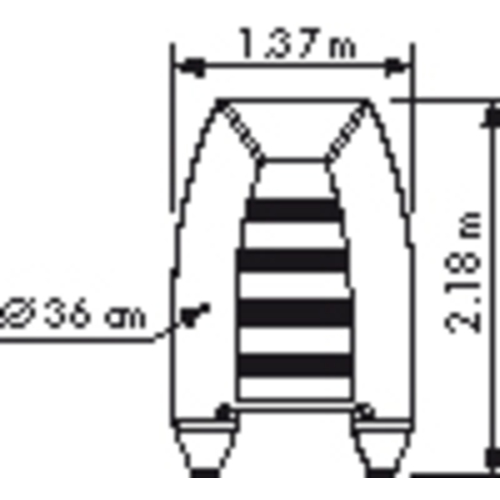 Plastimo, Schlauchboot, Annexe Raid P220SH, hellgrau/blau