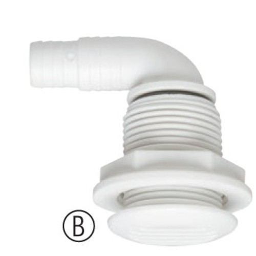 PLASTIMO  VENT ROUND ELBOW FOR D17-19MM HOSE WHT