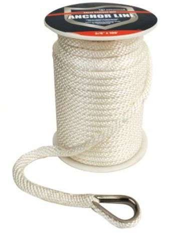 Attwood Ankerleine D=3/8'', L=ca.30m, weiss