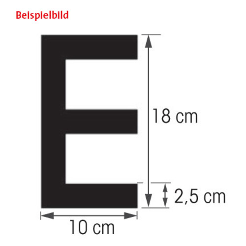 PLASTIMO Buchstabe B, 18 cm, schwarz, RIB