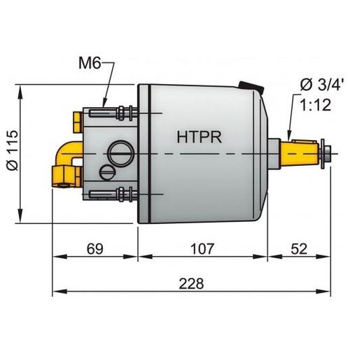 Vetus Hydraulik-Pumpe HTP30, 10 mm, schwarz