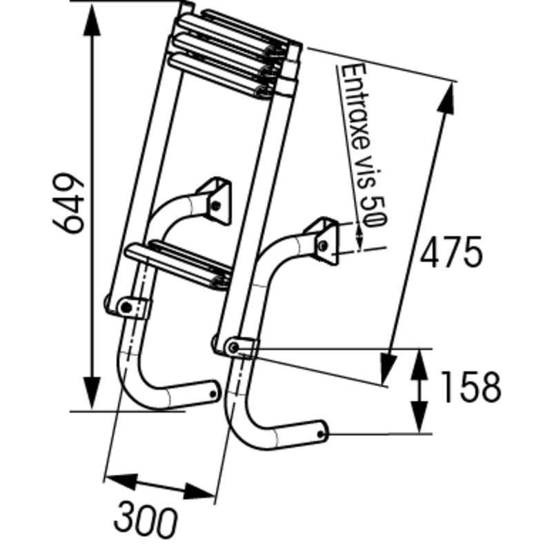 Plastimo LADDER TILT UP TELESCOPIQUE 4 STE