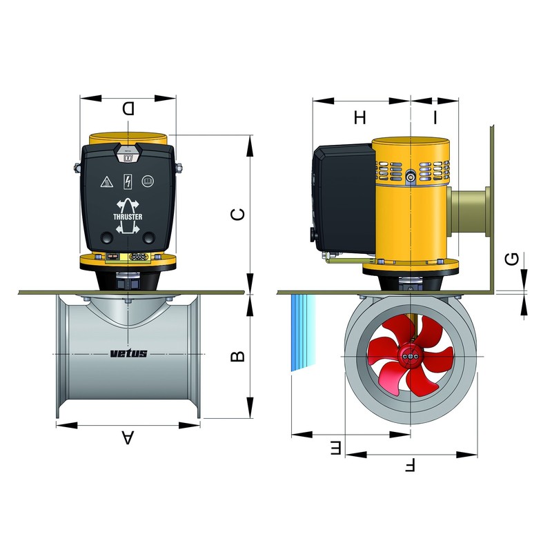 Vetus GFK Heckschrauben-Montagesatz Ø 150 mm