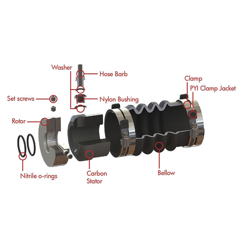 PSS-Dichtung 30 mm Welle, 2,5' Stevenrohr