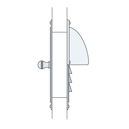 Roca Spritzkappe halbrund rostfreier Stahl