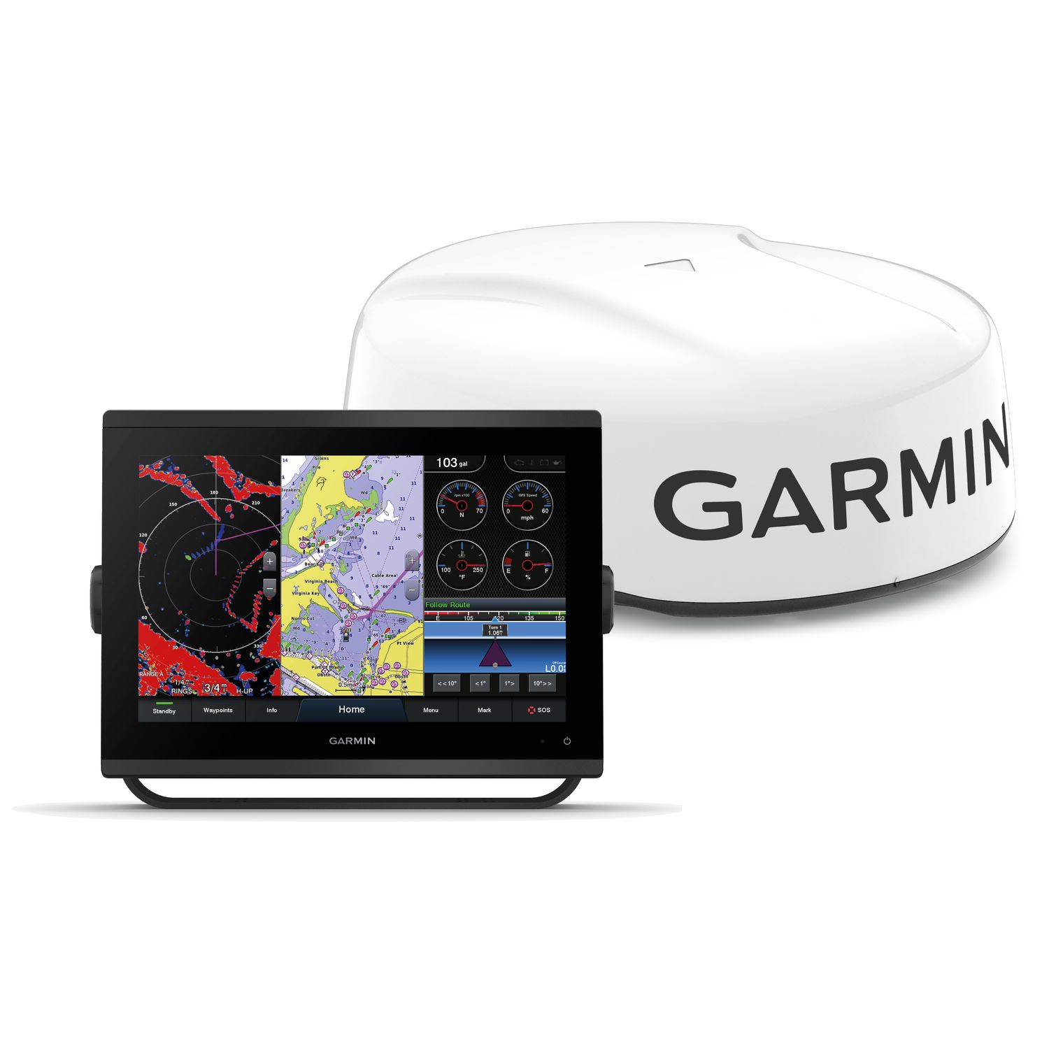Garmin GPSMAP 923/1223xsv &amp, GMR 18HD3  Radar-Set