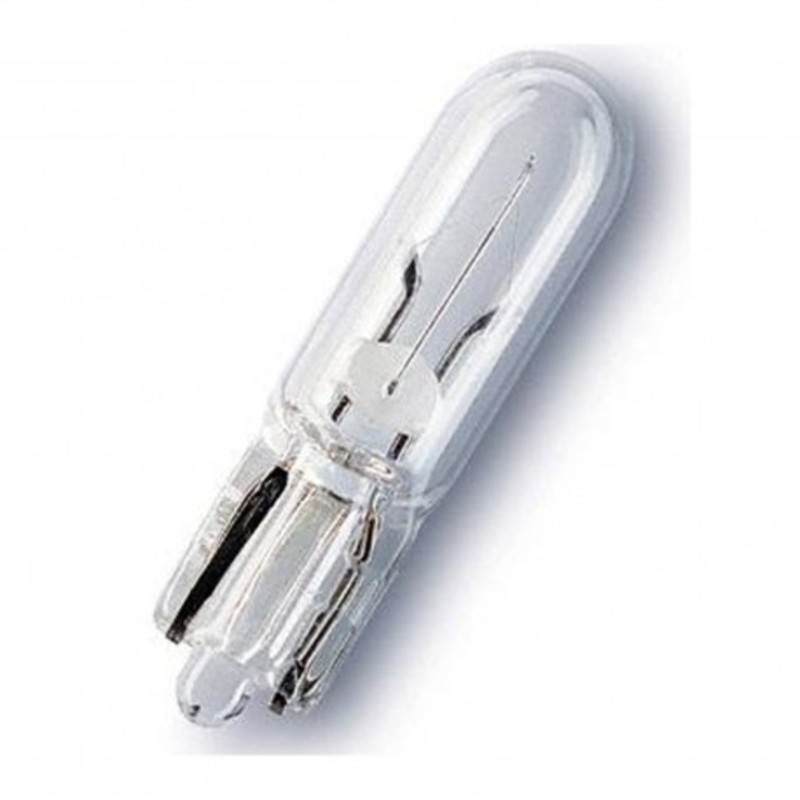 VDO Glassockel Lampe  T5 - W2x4.6d - 12V-1.2W Weiß