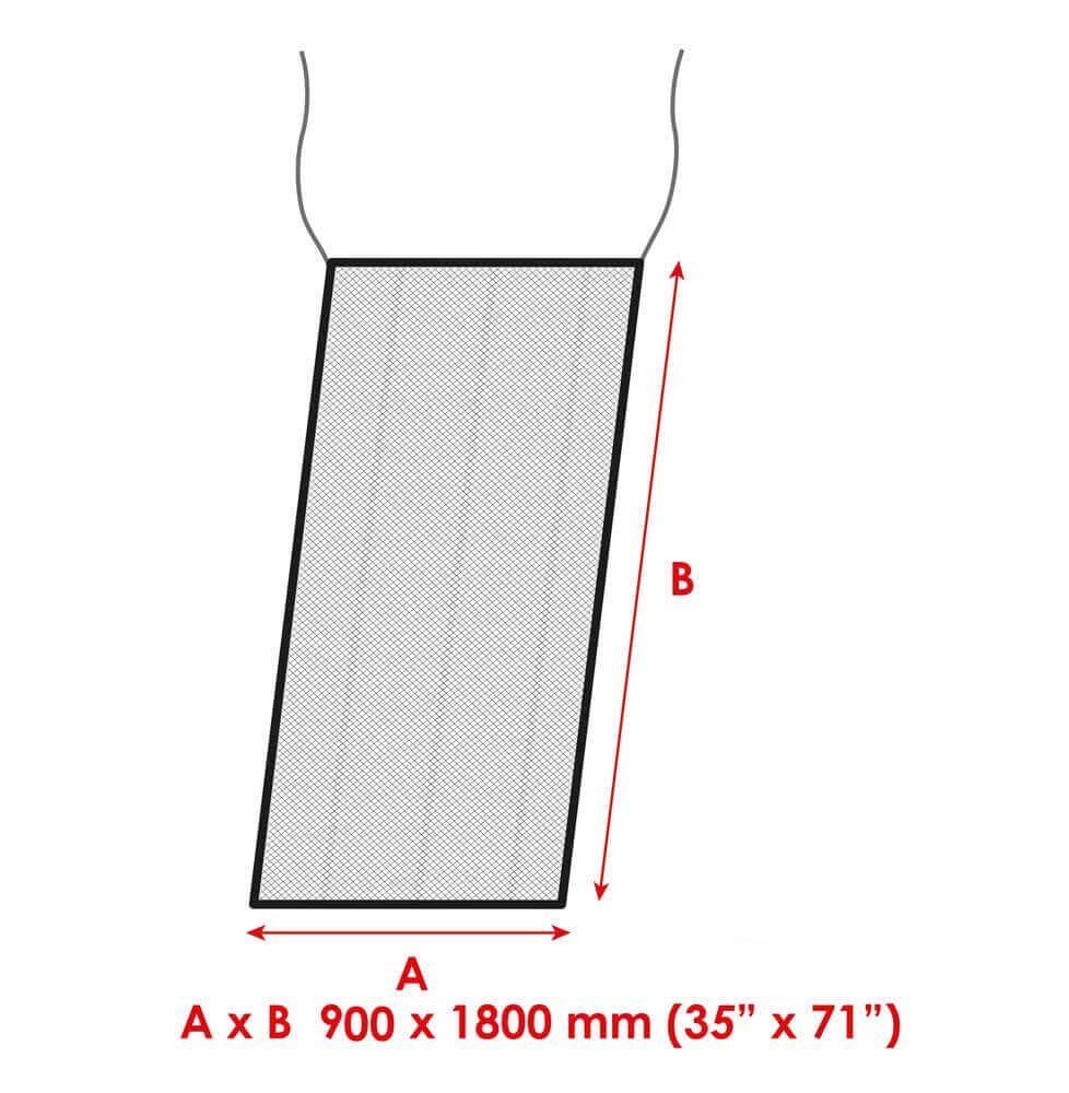 Waterline Moskitonetz 900x1800mm für Niedergang bis 850x1750mm