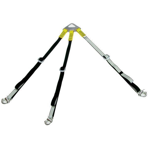 Heissgesschirr für Jollen mit 3 Karabinerhaken max. 400kg