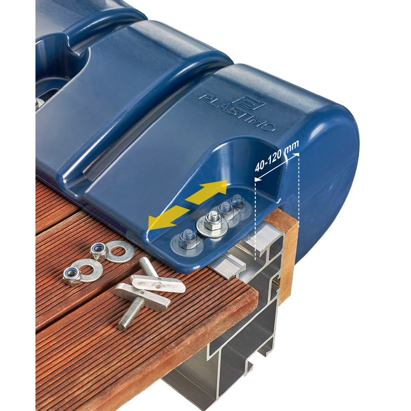 PLASTIMO BUMPER FÜR PONTON GRAU 90x30