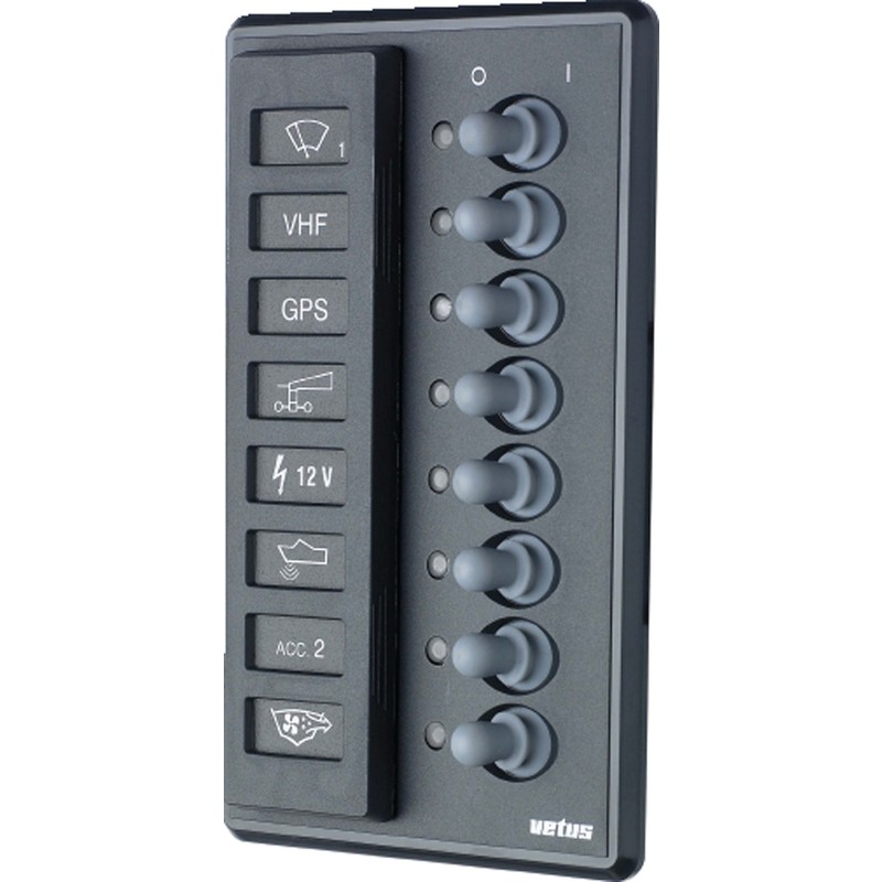 Vetus Schalterpaneele für 8 Sicherungen/Automatik-