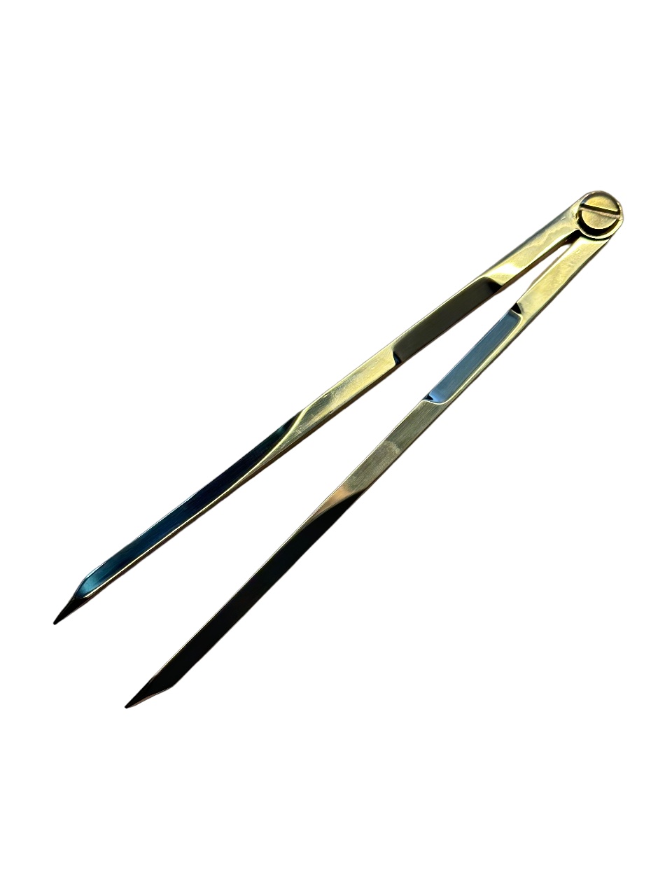 Dreimaster-Bootszubehör, Navigationszirkel, gerade 18 cm  Messing poliert