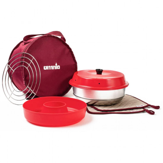 Omnia Kit 1 - Omnia Miniofen + Silikonform + Rost + 2 Topflappen + Tasche
