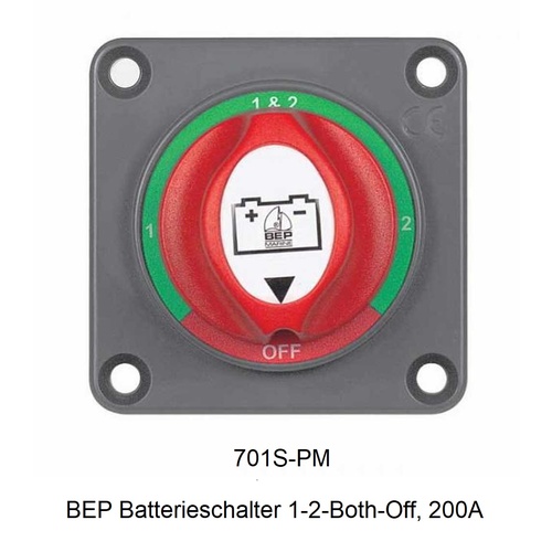 BEP Batterieschalter 1-2-Both-Off, 200A