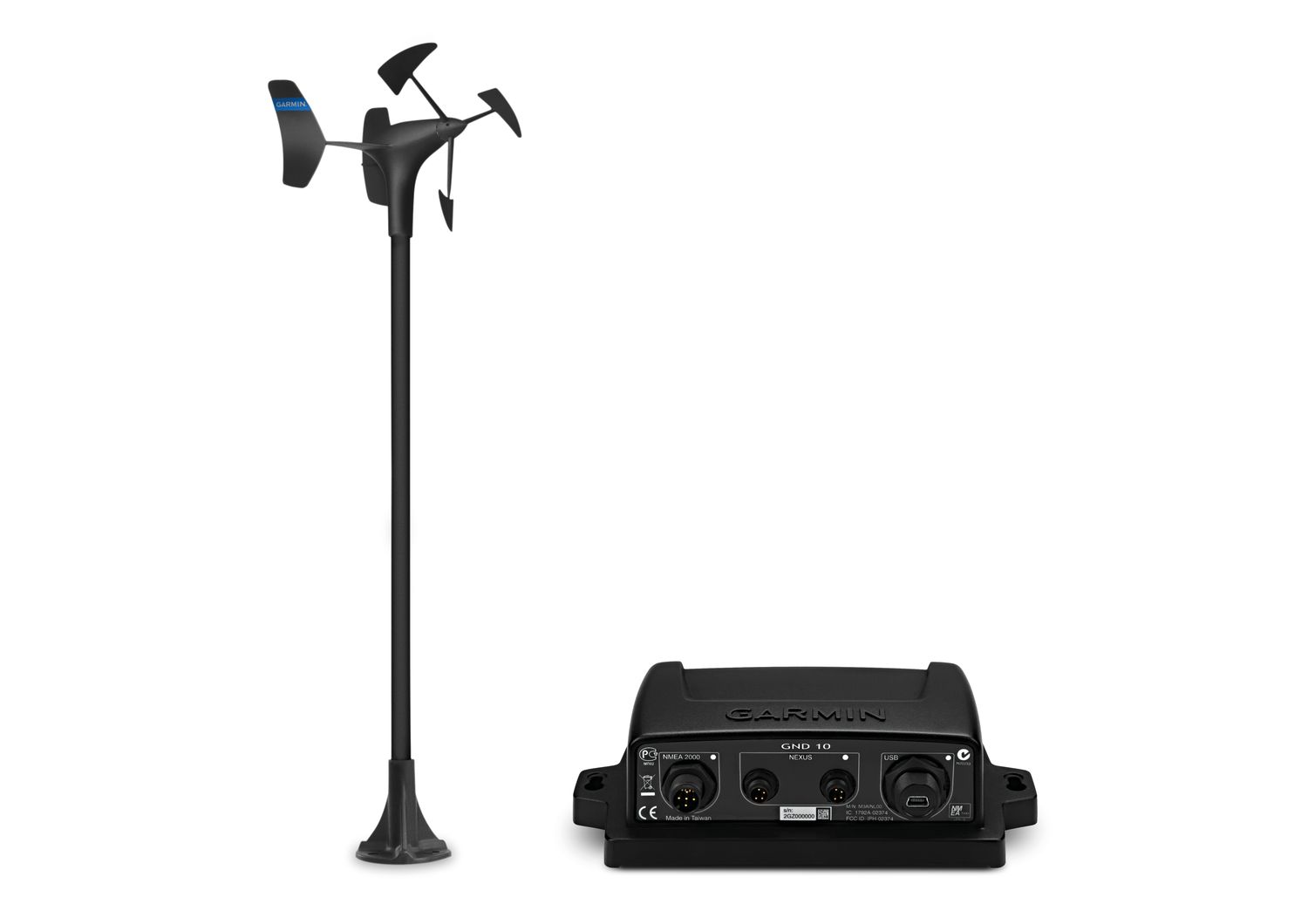 Garmin gWind Race Windmess-Geber mit Mastkabel und GND10 Box