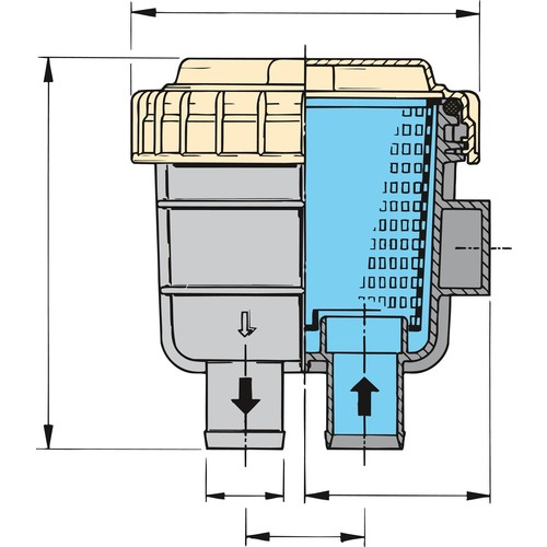 Vetus FTR330 Wasserfilter 31,8mm